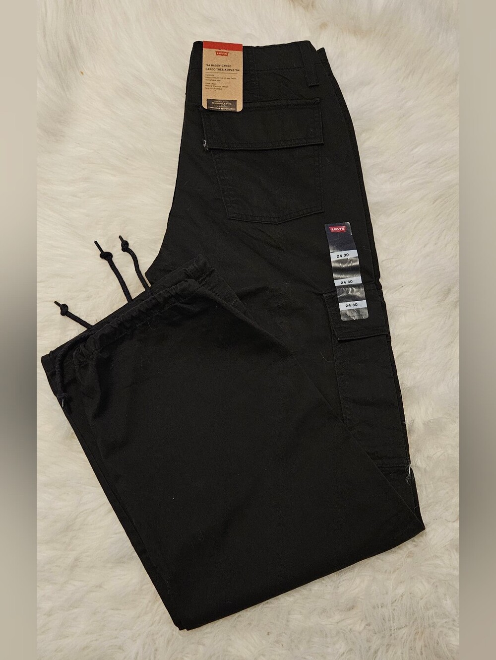 '94 Levi's Black Baggy Cargo Pants